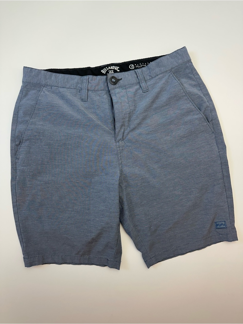 Billabong Men's Heathered Slate Blue Flat Front Shorts